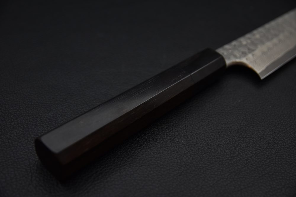 Nigara Hamono Anmon Ginsan Yanagiba 240mm Kurozome Ebony