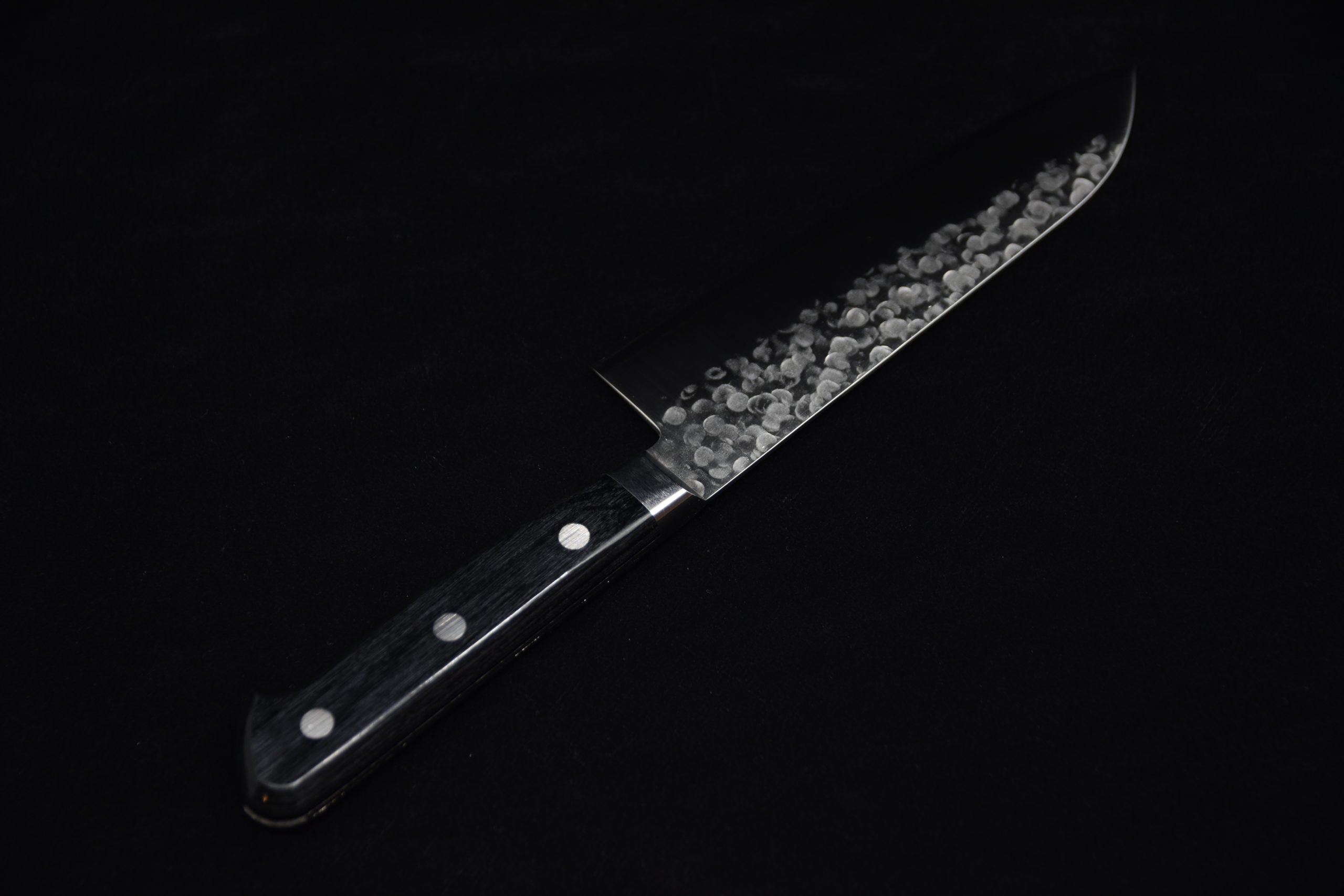 Hitohira T10 Tsuchime Santoku 170mm Bois de Pakka