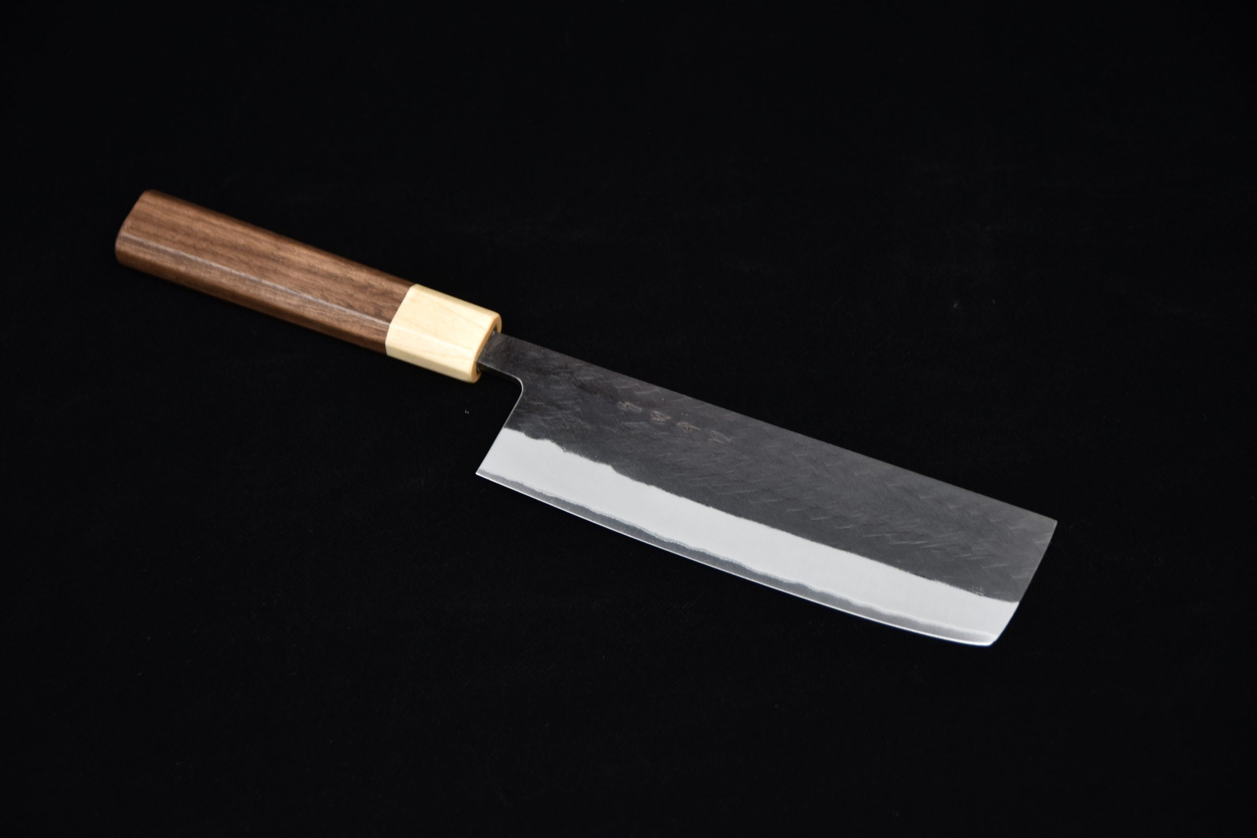 Hitohira TD Aogami #2 Stainless Clad Kurouchi Nakiri 165mm Bois de Noyer