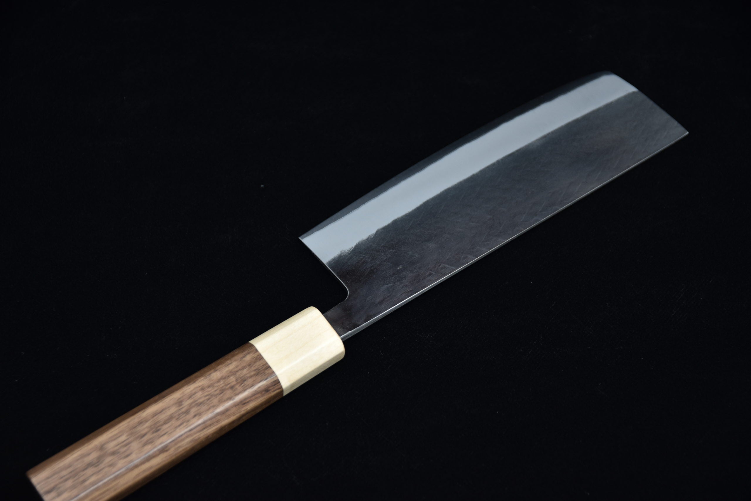 Hitohira TD Aogami #2 Stainless Clad Kurouchi Nakiri 165mm Bois de Noyer