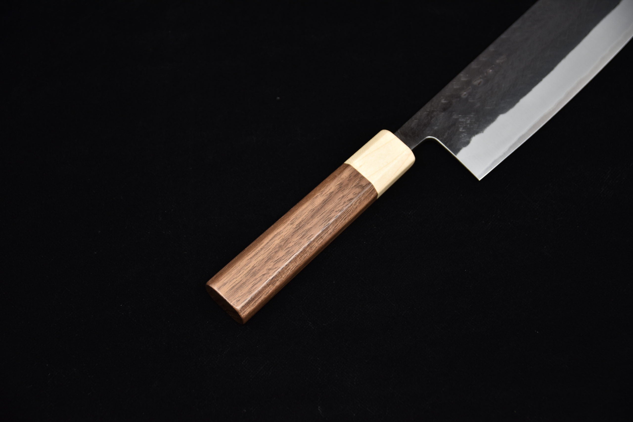 Hitohira TD Aogami #2 Stainless Clad Kurouchi Nakiri 165mm Bois de Noyer