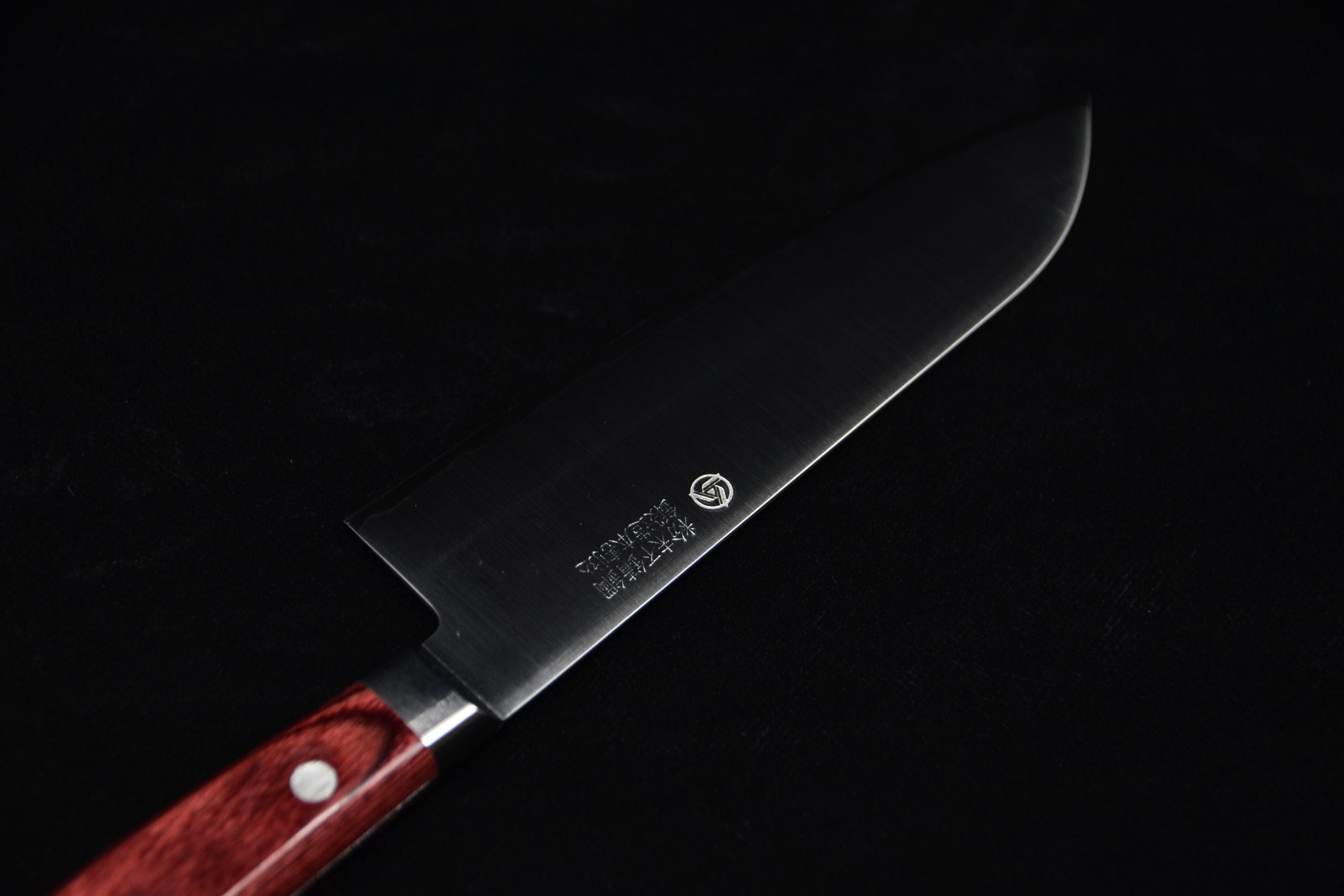 Hitohira TP Santoku 170mm Bois de Pakka Rouge'