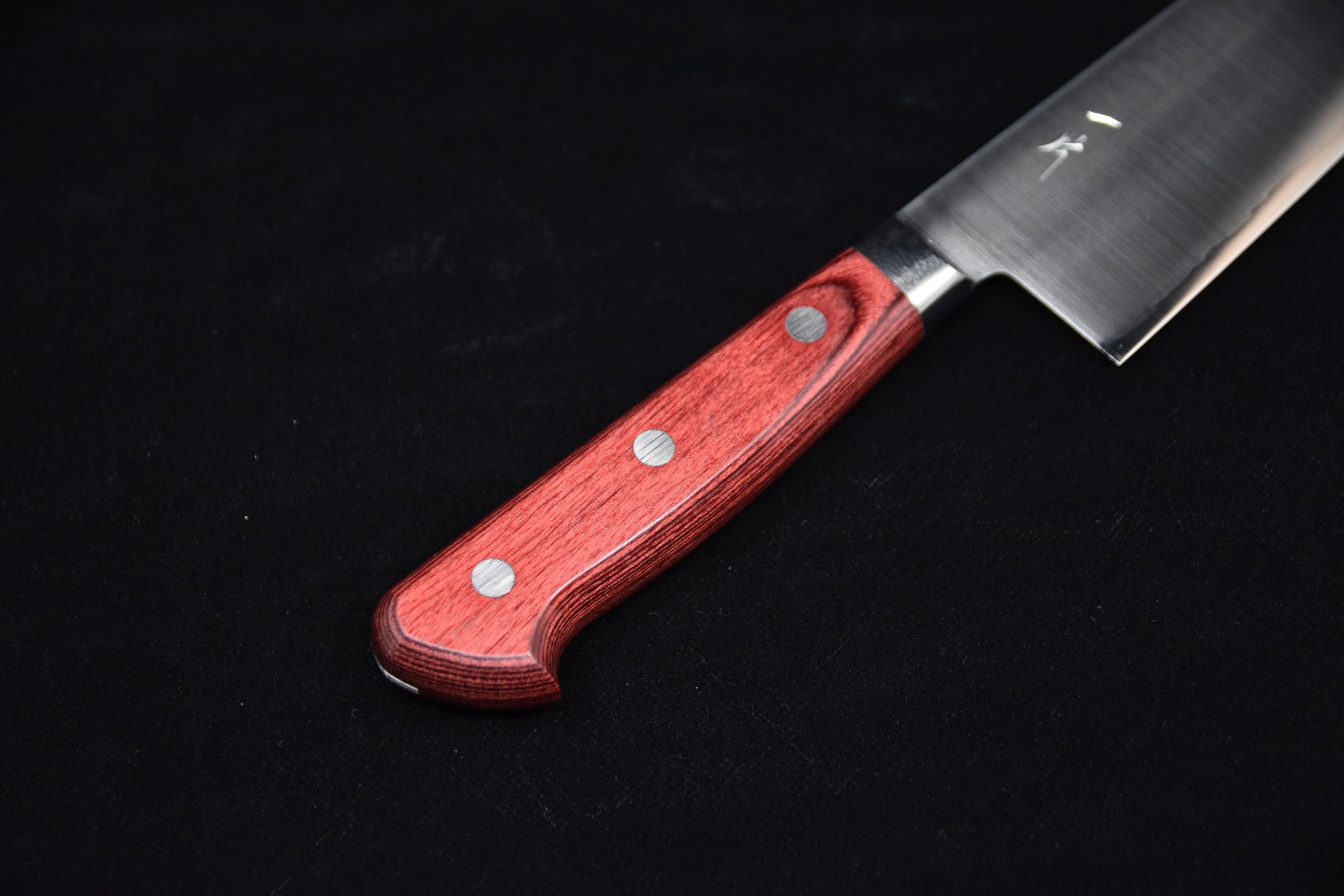 Hitohira TP Santoku 170mm Bois de Pakka Rouge'