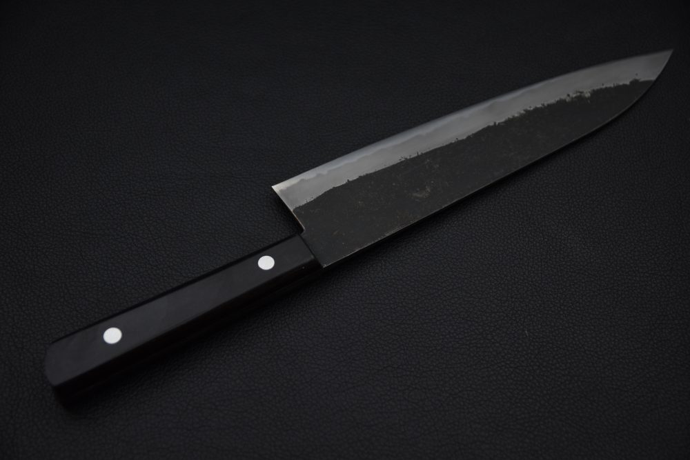 Morihei Hisamoto Kurouchi Shirogami #1 Gyuto 210mm Pakka