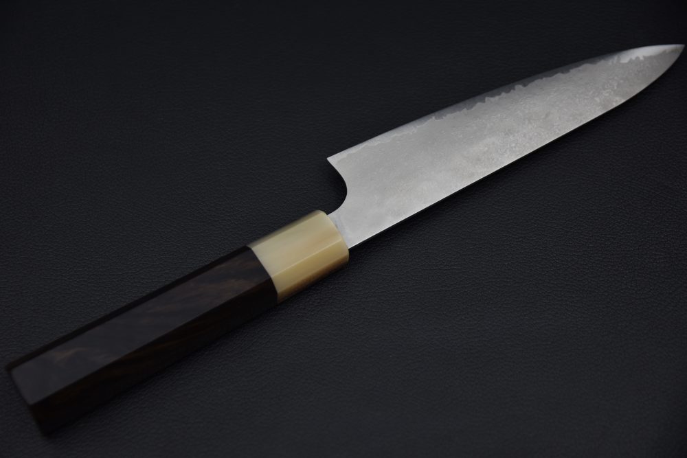 Hatsukokoro Ginyo Ginsan Tsuchime Damascus Petty 150mm Ébène