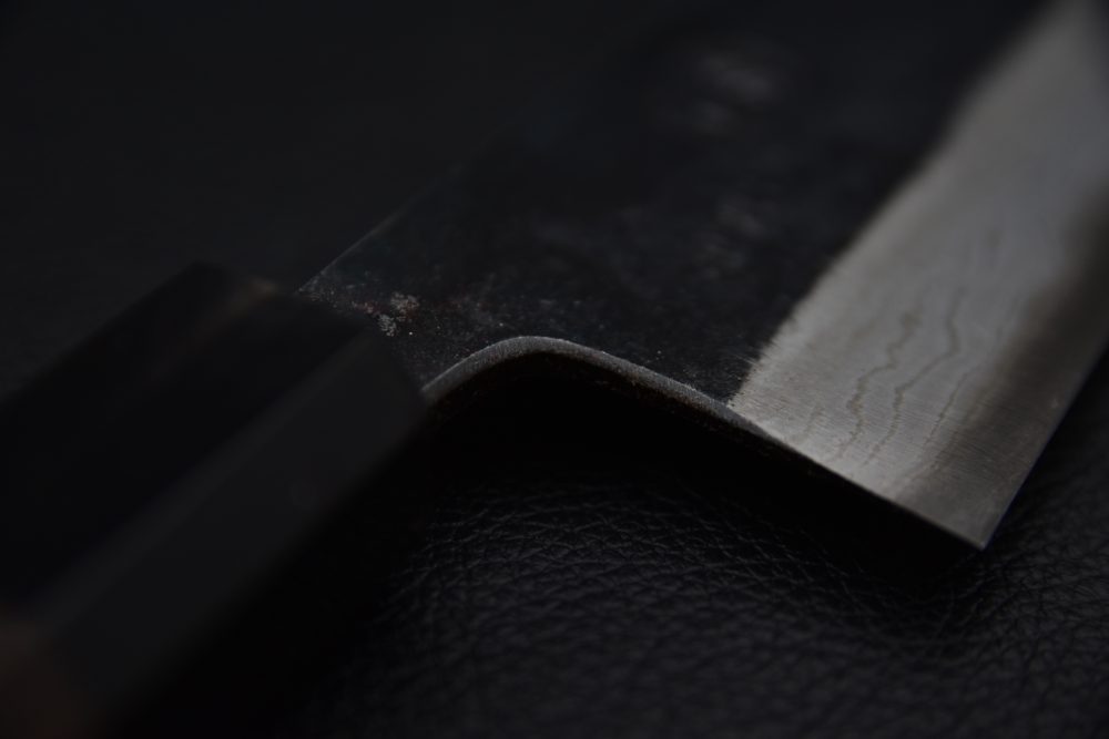 Hatsukokoro Kumokage Aogami #2 Damascus Kurouchi Bunka 180mm Tagayasan