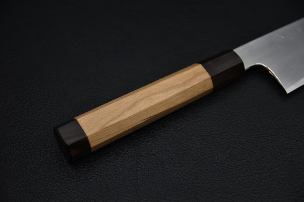 Hitohira Gorobei Rikichi Aogami #2 Kasumi Gyuto 240mm Cerisier