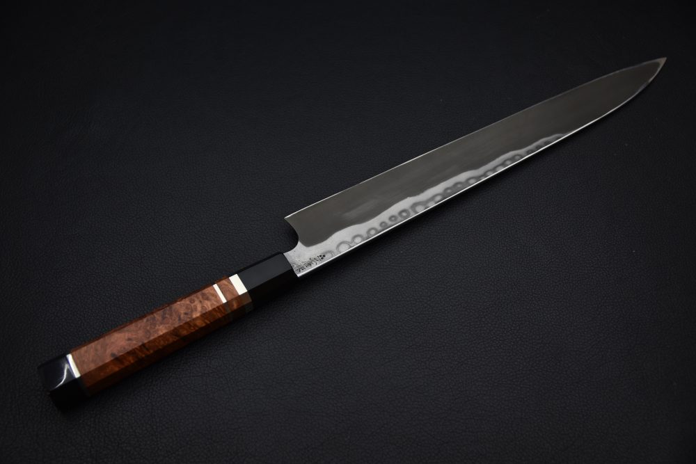 Nigara Hamono Troll killer Aogami #2 Damascus Yanagiba 300 Karin