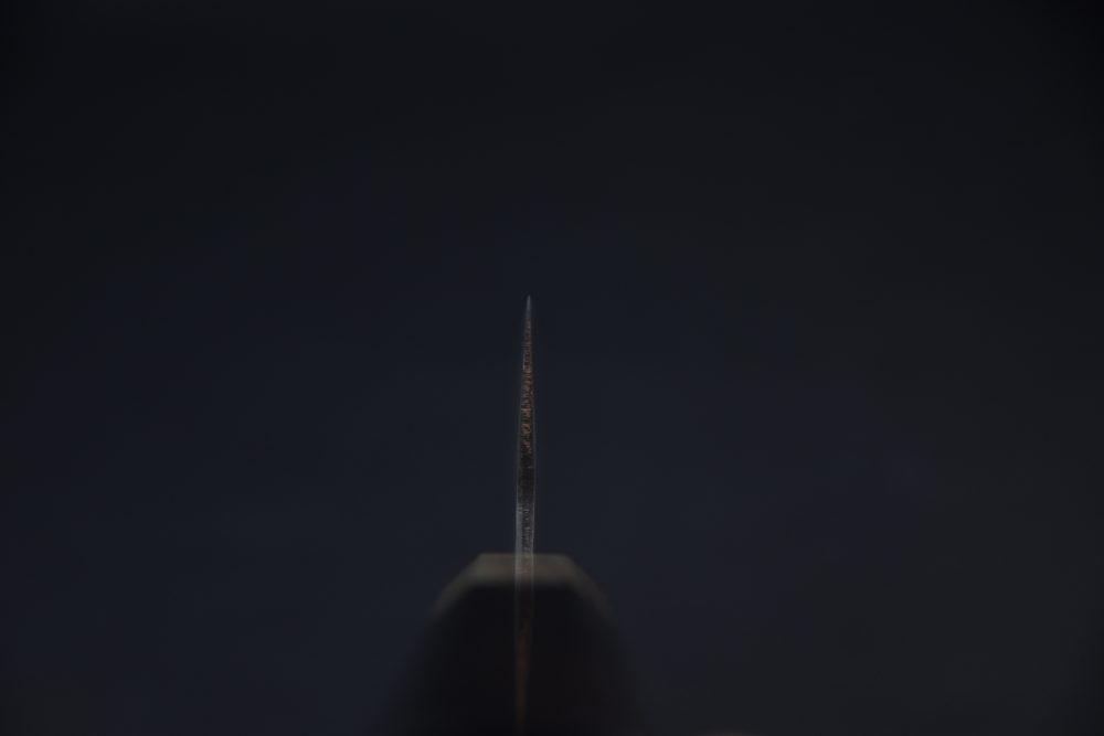 Saji Hamono VG10 Rainbow Damascus Bunka 180mm Ebony