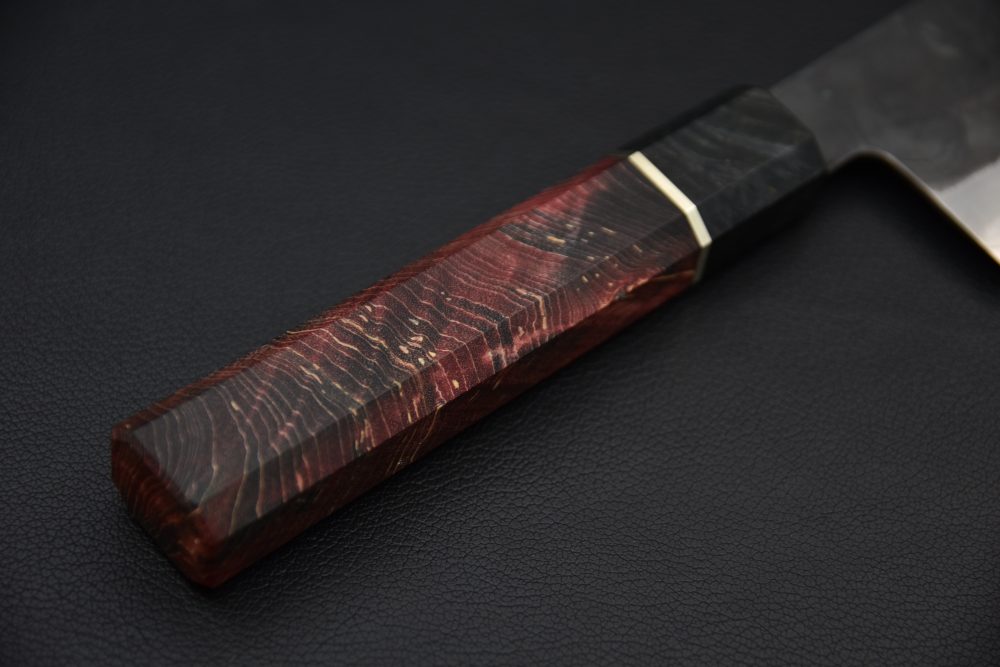 Yoshida Hamono HAP 40 Nakiri 165mm Kurouchi Loupe D'érable (Noir)