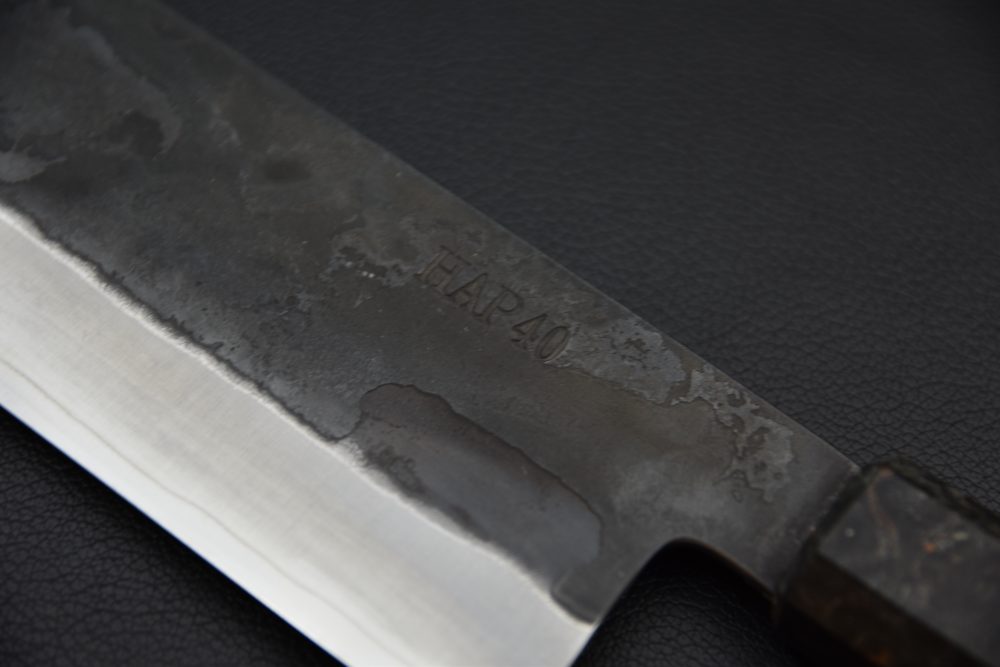 Yoshida Hamono HAP 40 Nakiri 165mm Kurouchi Loupe D'érable (Rouge)