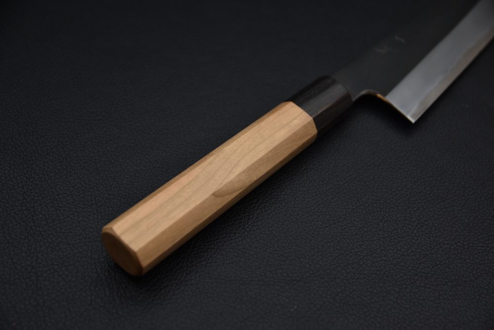 Hitohira Kikuchiyo Kyuzo Shirogami #2 Kurouchi Gyuto 210mm Cerisier