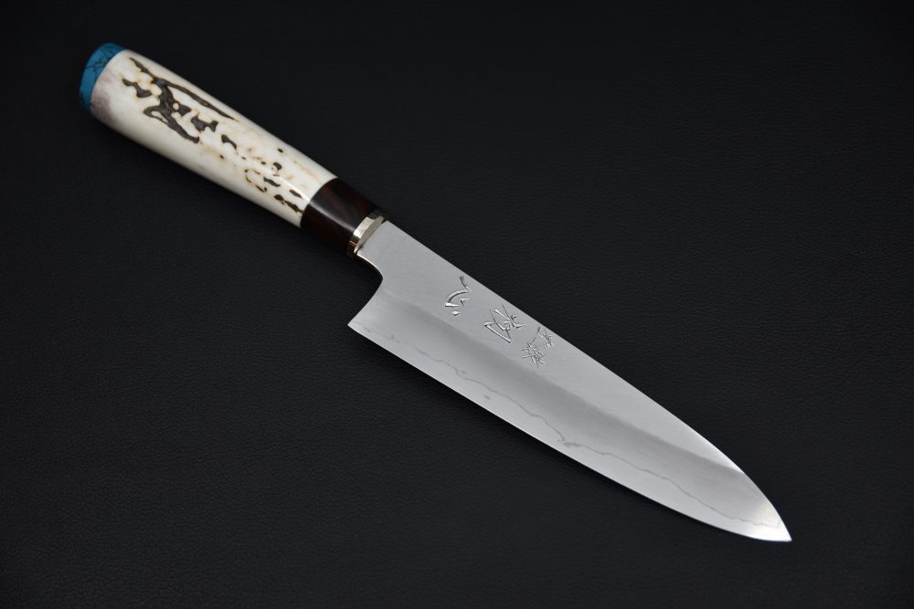 Nakagawa Uchi Hamono Ginsan Migaki Gyuto 170mm Stag Horn