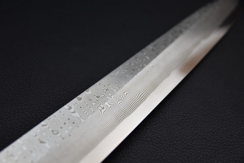 Nigara Hamono Anmon Ginsan Yanagiba 270mm Miroir Ébène