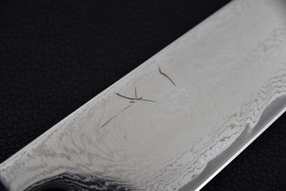 Hitohira Futana Nickel Damascus Bunka Tagayasan