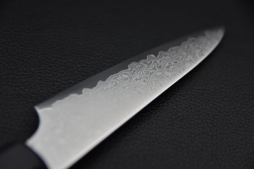 Hitohira Imojiya TH Damascus Petty 120mm Pakka Red