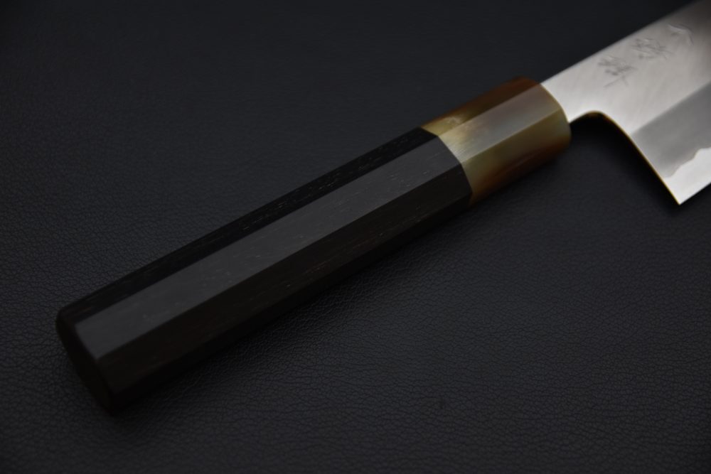 Hitohira Tanaka Kyuzo Aogami #1 Stainless Clad Gyuto 240mm Taihei Ebony