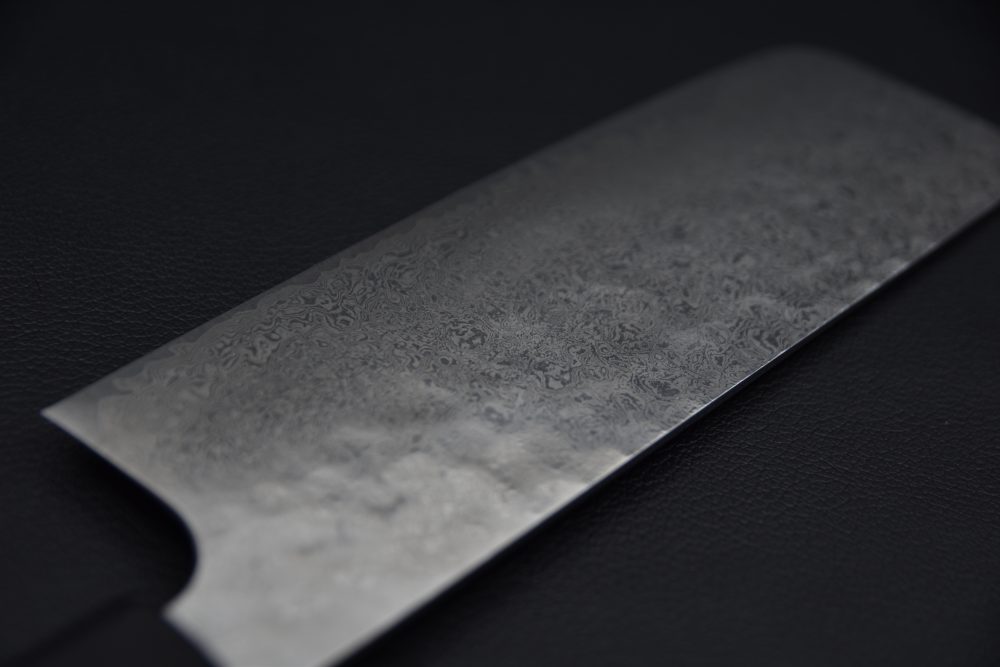 Hatsukokoro Ginyo Ginsan Tsuchime Damascus Nakiri 170mm Wenge