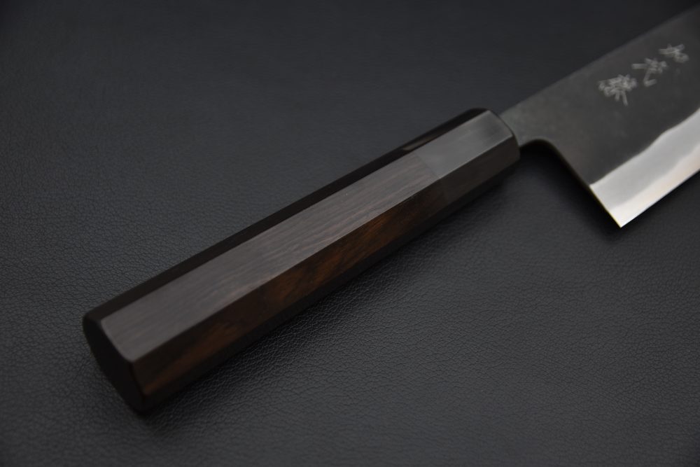 Shiro Kamo Aogami Super Kurouchi Gyuto 240mm Ébène