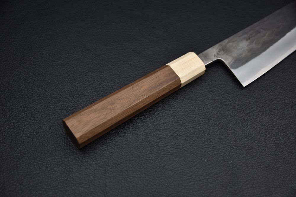 Hitohira TD Aogami #2 Stainless Clad Kurouchi Gyuto 240mm Walnut