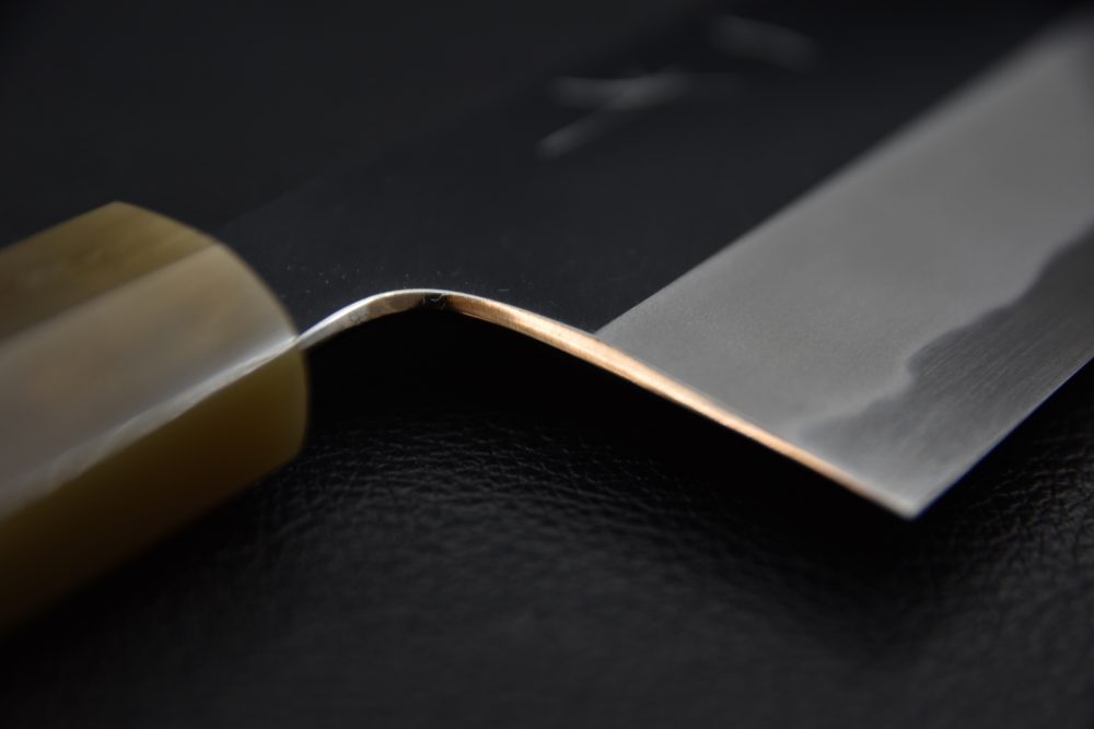 Hitohira Tanaka Kyuzo Aogami #1 Migaki Kiritsuke Gyuto 240mm Ziricote (Extra Height)