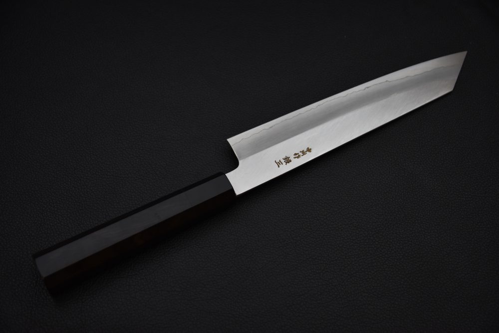 Nakagawa Satoshi Ginsan Migaki Kiritsuke Gyuto 210mm Ébène