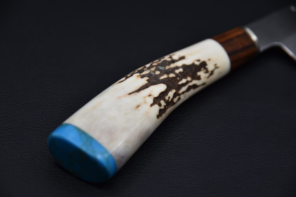 Nakagawa Uchi Hamono Ginsan Migaki Sujihiki 240mm Stag Horn