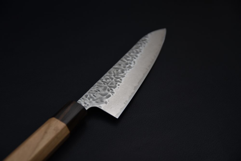 Hitohira Futana Stainless Tsuchime Damascus Gyuto 180mm Cherry