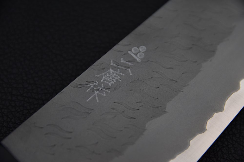 Nigara Hamono Aogami Super Migaki Tsuchime Kiritsuke Gyuto 210mm Tagayasan