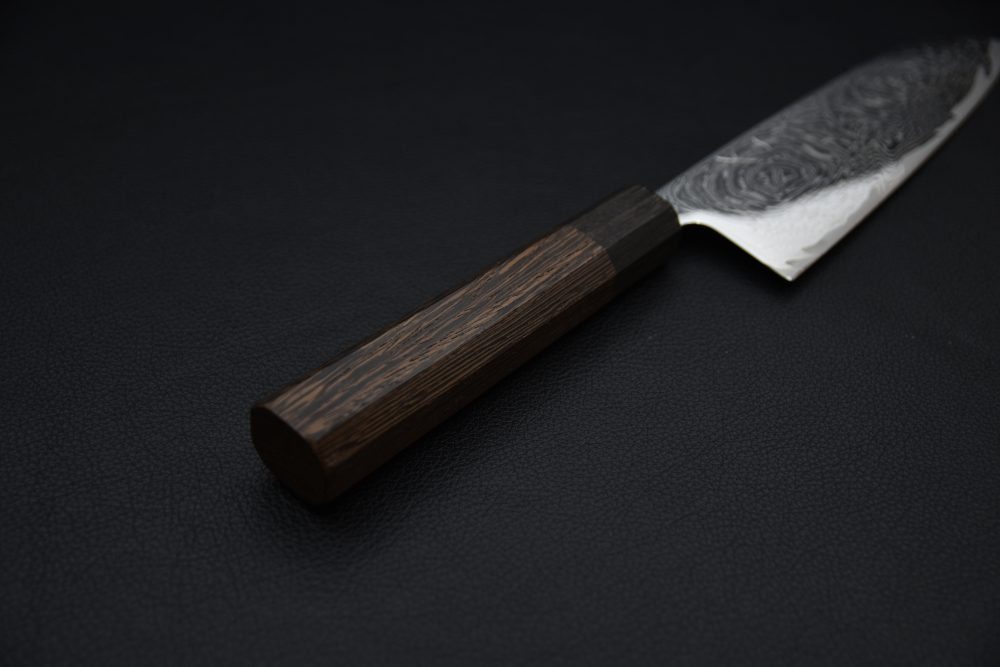Hitohira Futana Nickel Damascus Santoku 170mm Tagayasan