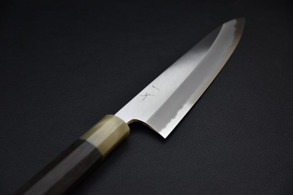 Hitohira Tanaka Kyuzo Aogami #1 Migaki Gyuto 210mm Taihei Ébène
