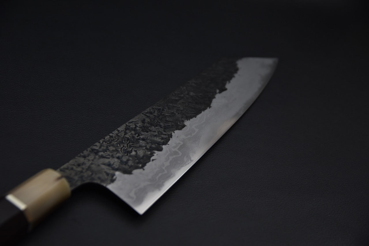 Enn Damascus Kisuke Manaka Aogami #1 Kiritsuke Gyuto 270mm Tsuchime Kurouchi