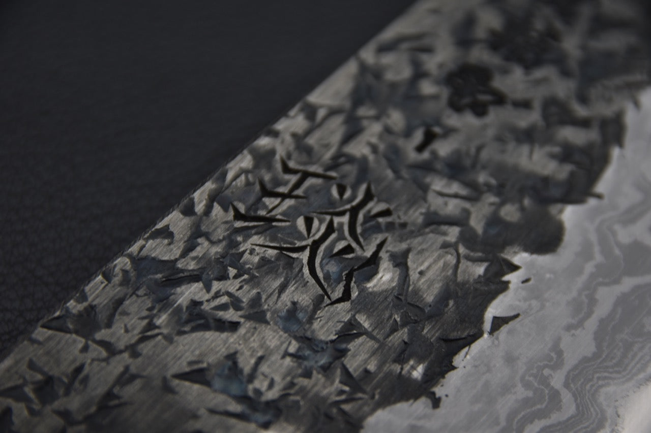 Enn Damascus Kisuke Manaka Aogami #1 Kiritsuke Gyuto 270mm Tsuchime Kurouchi