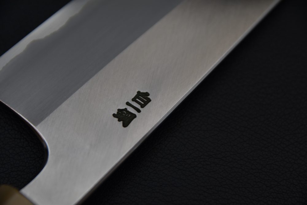 Hitohira Togashi Shirogami #1 Stainless Clad Migaki Bunka 180mm Ziricote