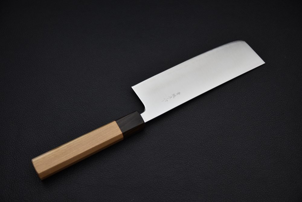Hitohira Futana SB Migaki Nakiri 165mm Cherry wood
