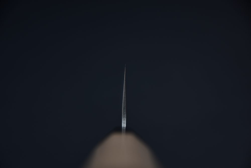 Hitohira Futana Stainless Tsuchime Damascus Bunka Cerisier