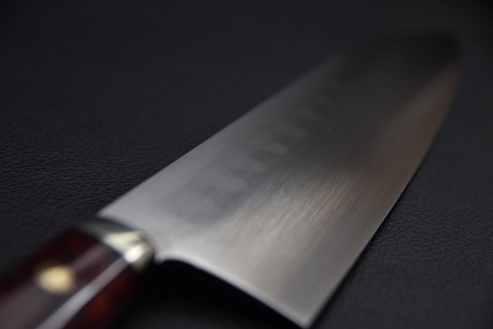 Togashi Hamono Mizu Honyaki Kiritsuke Gyuto 210mm Fire red