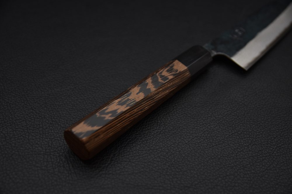 Hatsukokoro Kumokage Aogami #2 Damascus Kurouchi Petty 150mm Tagayasan