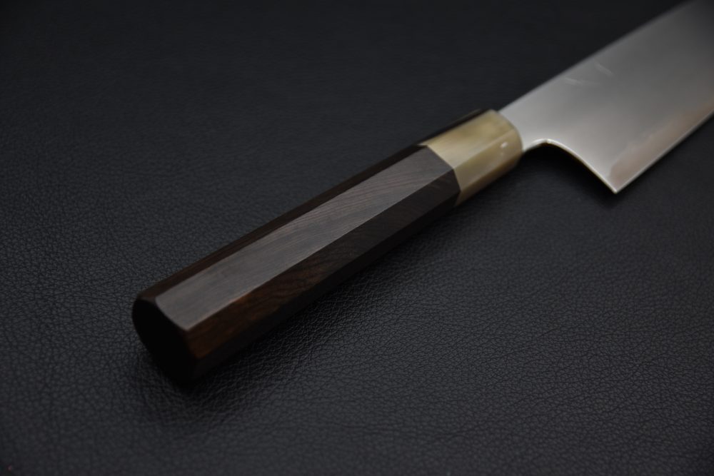 Hitohira Togashi Shirogami #1 Stainless Clad Kasumi Gyuto 210mm Ébène