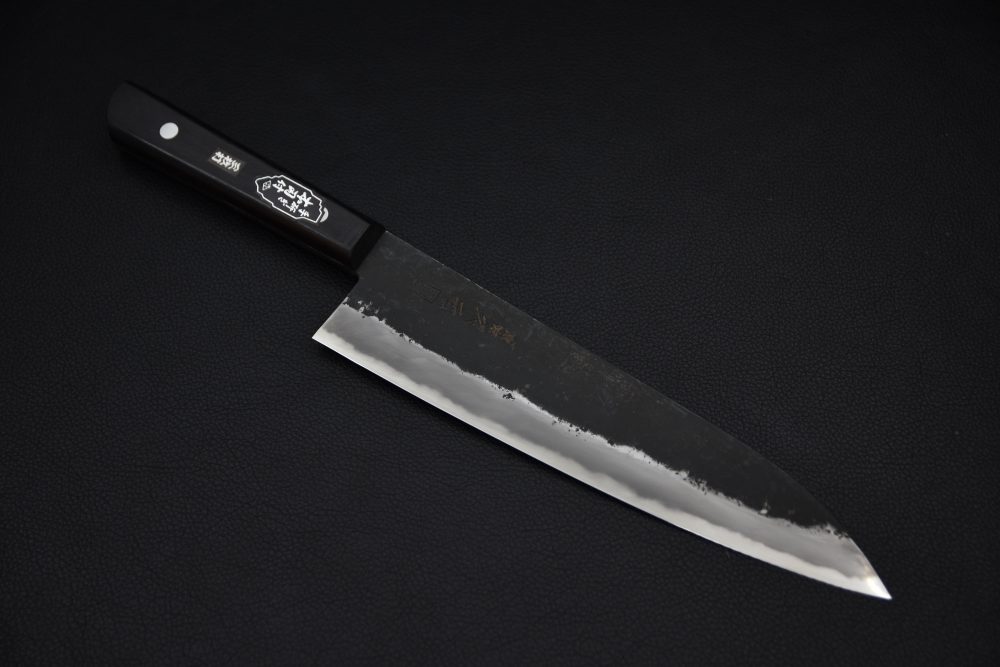 Morihei Hisamoto Kurouchi Shirogami #1 Gyuto 210mm Pakka