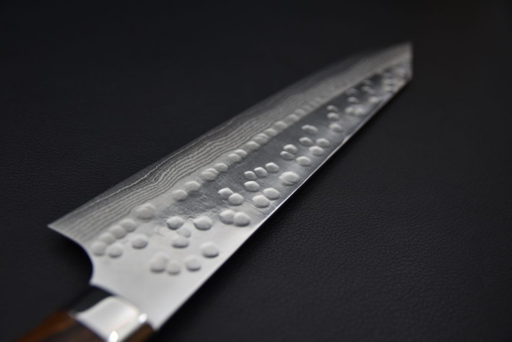 Saji Hamono SRS13 Tsuchime Damascus Kiritsuke Gyuto 240mm Ironwood