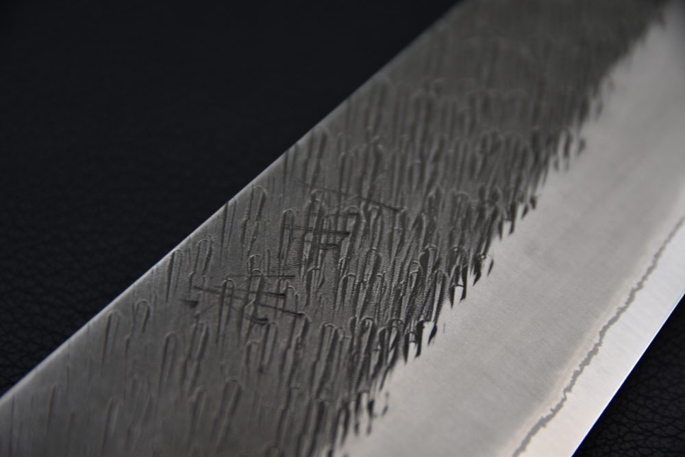 Yoshikane Hamono Shirogami #2 Stainless Clad Tsuchime Bunka 165mm