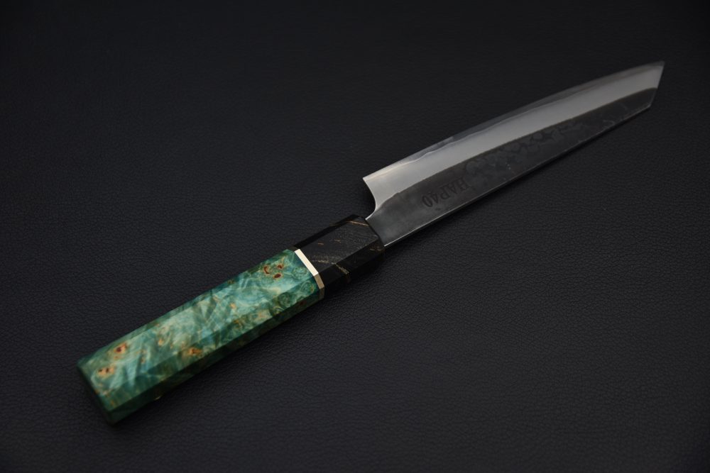 Yoshida Hamono HAP 40 Kiritsuke Petty 135mm Kurouchi Loupe D'érable (Vert)