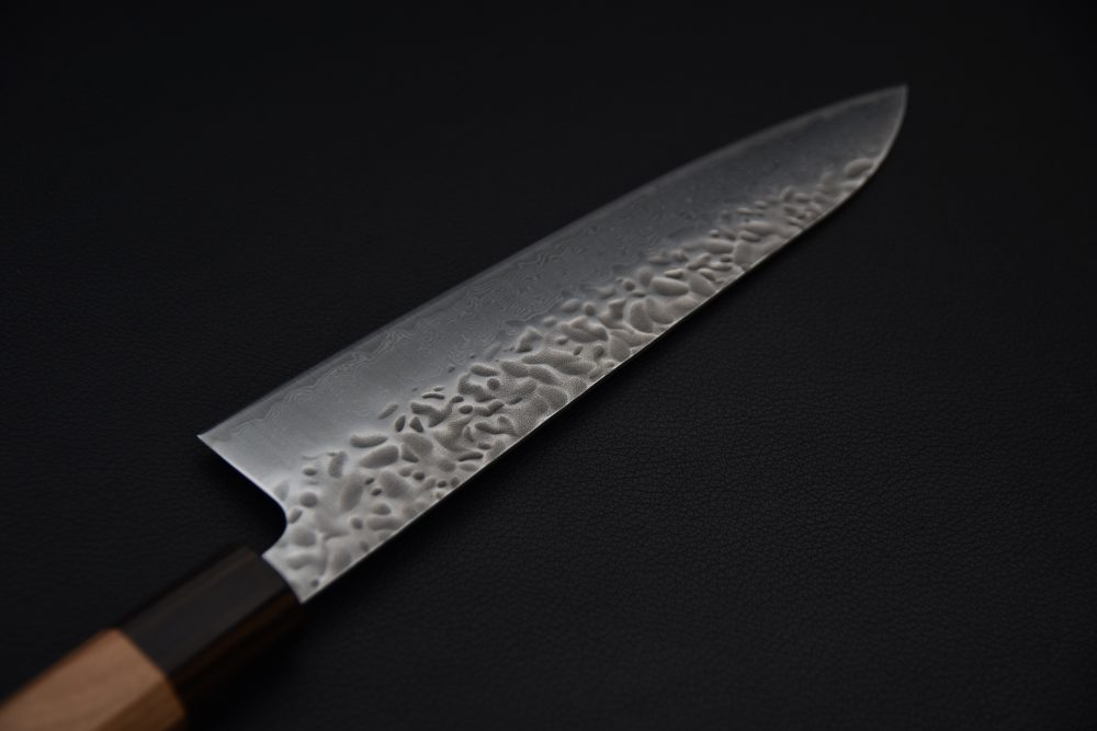 Hitohira Futana Stainless Tsuchime Damascus Gyuto 210mm Cerisier