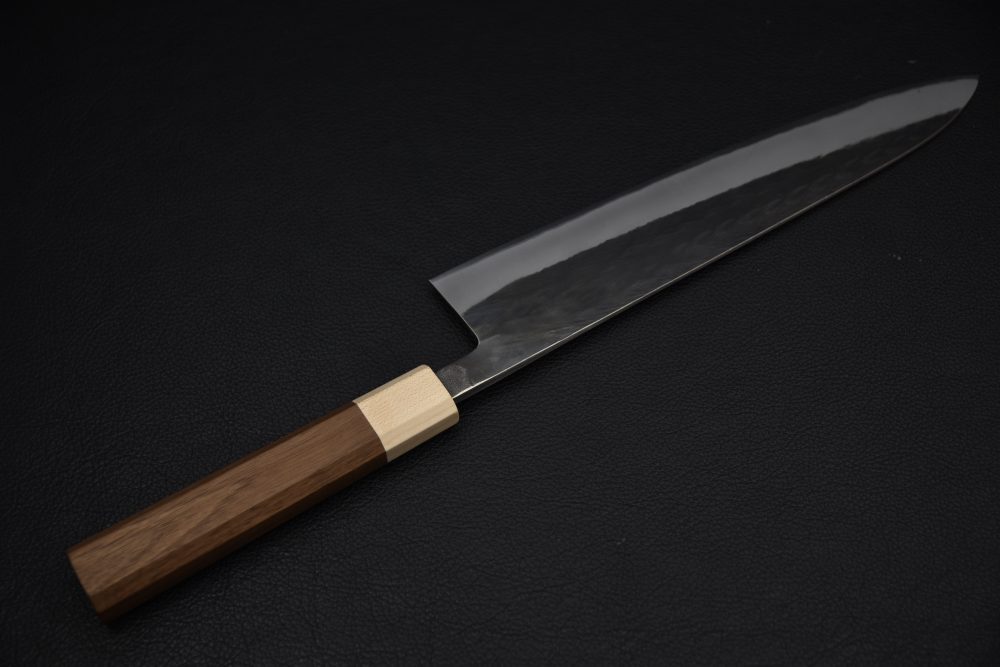 Hitohira TD Aogami #2 Stainless Clad Kurouchi Gyuto 240mm Walnut