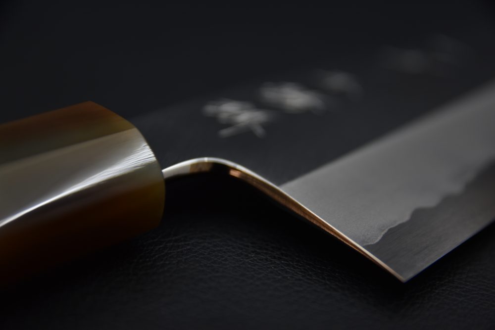 Hitohira Tanaka Kyuzo Aogami #1 Stainless Clad Gyuto 240mm Taihei Ebony