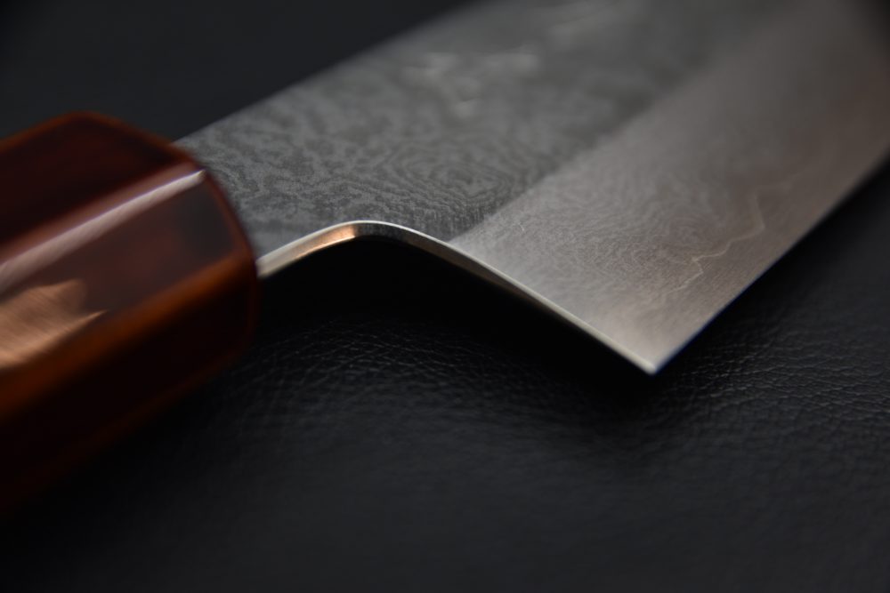 Hado Ginsan Damascus Bunka 180mm Kijiro Laqué