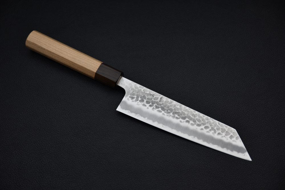 Hitohira Futana SB Migaki Tsuchime Bunka 170mm Cherry wood