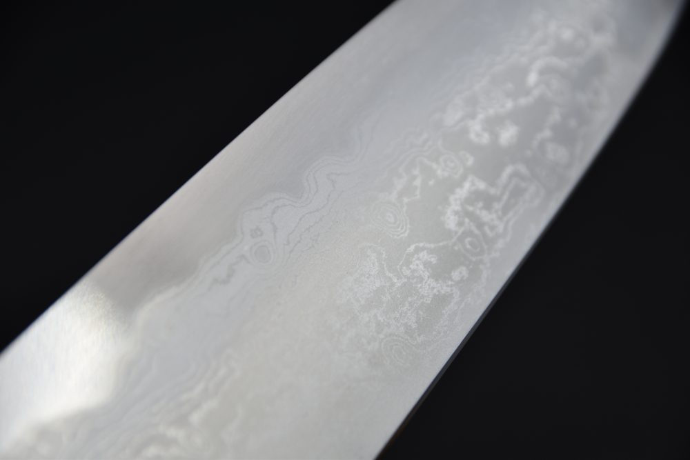 Hitohira Togashi Shirogami #1 Damascus Gyuto 240mm Ébène