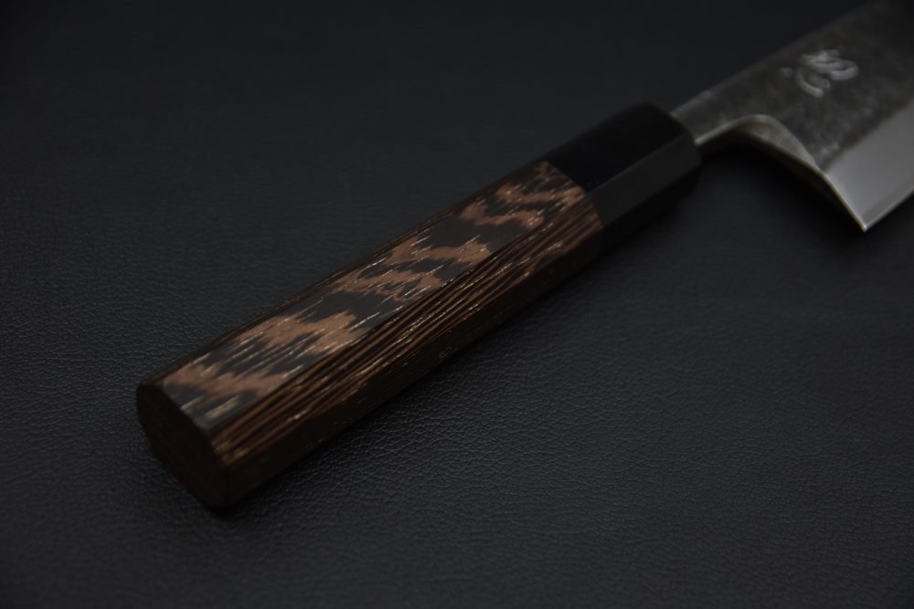 Hatsukokoro Shirasagi Kurouchi Aogami #2 Tsuchime Deba 180mm Wenge